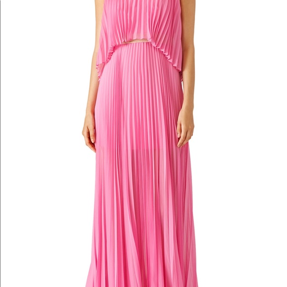 BCBGMaxAzria Dresses & Skirts - BCBG Max Azria pink pleated maxi dress